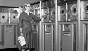 Grace Hopper promotor of COBOL. (Courtesy of the Computer History Museum)